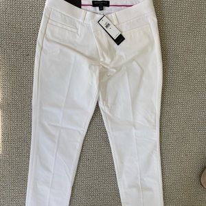 NWT size 4 Banana Republic Sloan Fit Mid Rise Slim Ankle White Cropped pants
